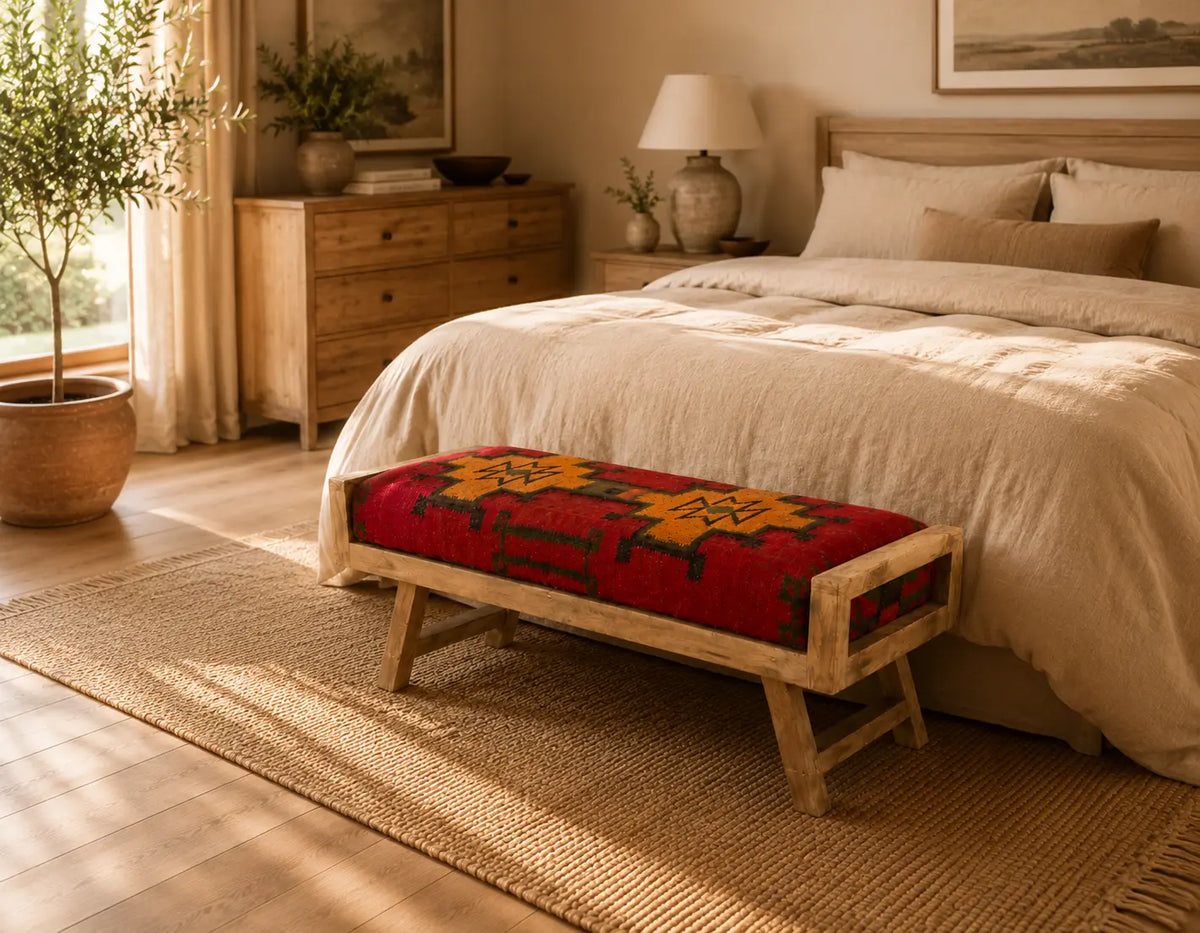 kilim bench