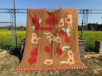 Botanical Folk-Art Kilim Dhurrie – Artisan-Woven Wool & Jute Floral Rug