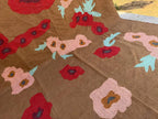 Botanical Folk-Art Kilim Dhurrie – Artisan-Woven Wool & Jute Floral Rug