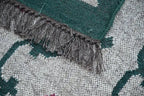 Handmade Floral Kilim Runner – Beige, Green & Berry Pink