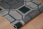 Handmade Neutral Kilim Runner – Octagon & Square Pattern