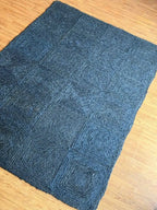 Handgevlegte Chevron Jute-mat – Beige en wit geometriese natuurlike veselmat
