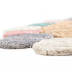 Handmade Braided Round Jute Rug – Natural Boho Area Rug with Multicolor Circle Border