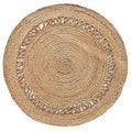 Natural Halo-Weave Jute Carpet – Artisan-Braided Circular Floor Covering