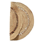 Natural Halo-Weave Jute Carpet – Artisan-Braided Circular Floor Covering