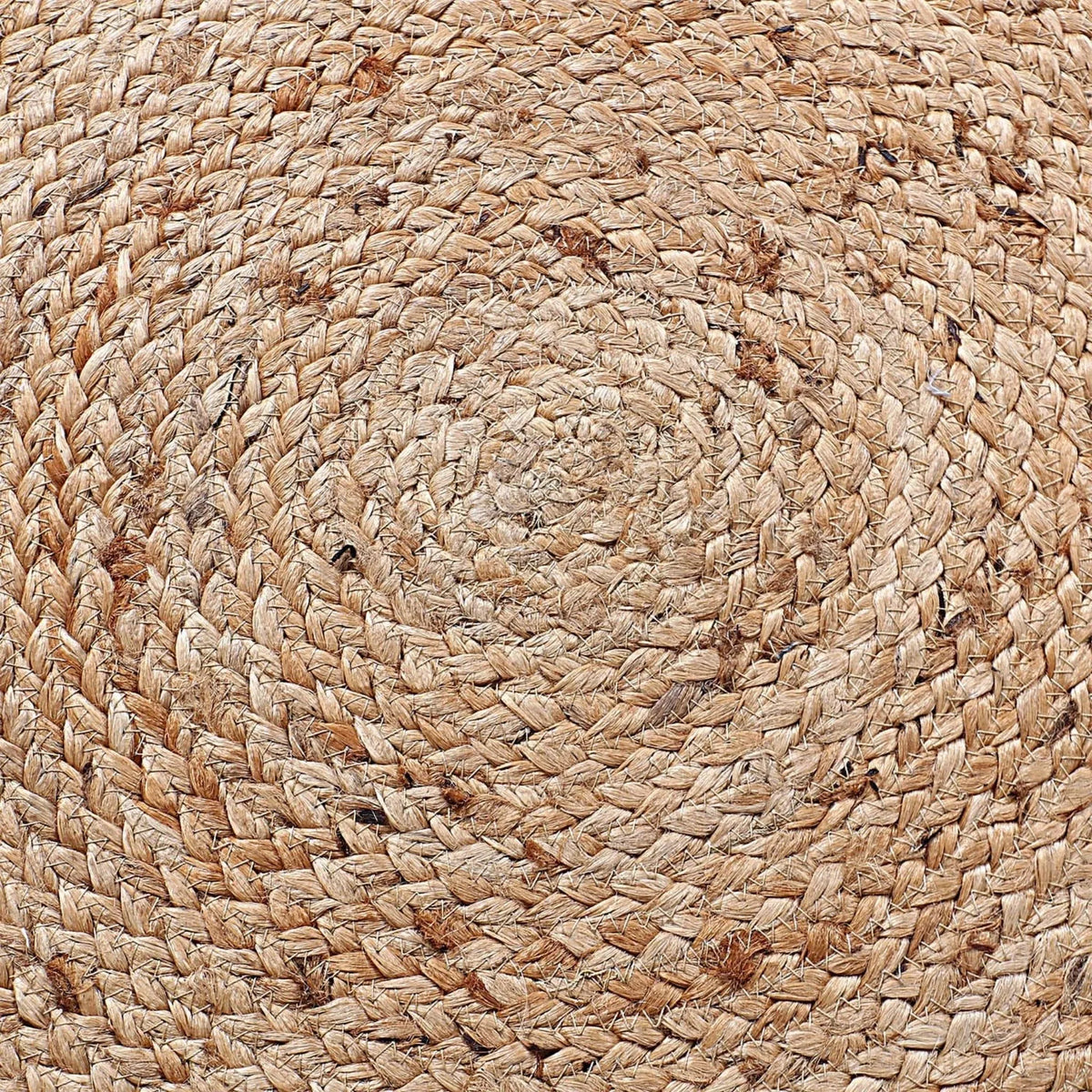 Natural Jute Sunburst Circle Rug – Colorful Braided Medallion Border Carpet