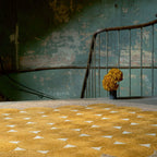 Golden Sunflower Jute Circle Rug – Artisan-Braided Medallion Center Carpet