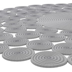Rainbow Pebble Jute Rug – Artisan-Braided Natural Round Statement Carpet