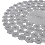 Rainbow Pebble Jute Rug – Artisan-Braided Natural Round Statement Carpet