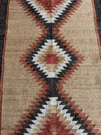 Desert Frame Kilim Dhurrie – Artisan-Woven Wool Jute Rug & Custom Runner