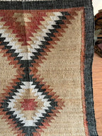 Desert Frame Kilim Dhurrie – Artisan-Woven Wool Jute Rug & Custom Runner