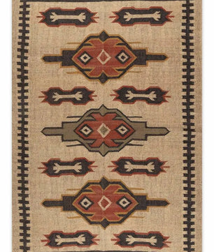 Handwoven Southwestern Kilim Rug | Handmade Wool Jute Tribal Area Rug, Rustic Flatweave Geometric Dhurrie for Living Room Bedroom