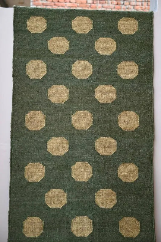 Maroon Volkskuns Kilim Tapytloper – Artisanaal-geweefde Wol Jute Mat, Volgens Maat Gemaak