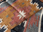 Harvest Panel Kilim Dhurrie – Artisan-Woven Multicolor Wool Jute Runner Rug