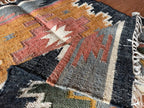 Harvest Panel Kilim Dhurrie – Artisan-Woven Multicolor Wool Jute Runner Rug