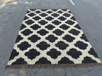 Minimalist Black Ivory Wool Jute Kilim Rug, Handmade Flatweave Area Rug, Scandinavian Farmhouse Carpet, Reversible Natural Fiber Rug