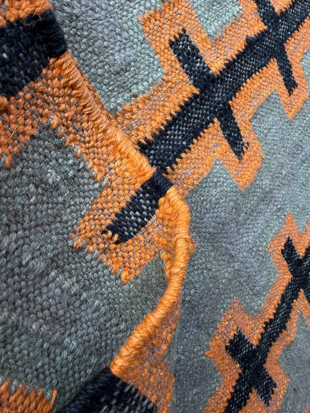 Modern Handmade Wool Jute Kilim Area Rug, Southwestern Geometric Flatweave Carpet, Boho Handmade Dhurrie, Custom Size Available