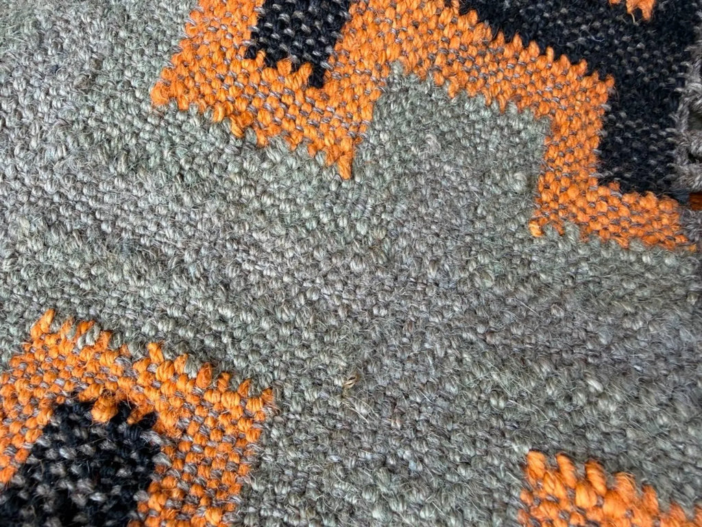 Modern Handmade Wool Jute Kilim Area Rug, Southwestern Geometric Flatweave Carpet, Boho Handmade Dhurrie, Custom Size Available