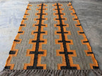Modern Handmade Wool Jute Kilim Area Rug, Southwestern Geometric Flatweave Carpet, Boho Handmade Dhurrie, Custom Size Available