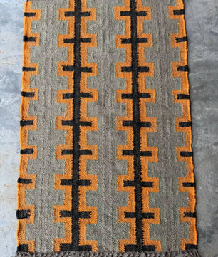Modern Handmade Wool Jute Kilim Area Rug, Southwestern Geometric Flatweave Carpet, Boho Handmade Dhurrie, Custom Size Available