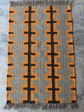 Modern Handmade Wool Jute Kilim Area Rug, Southwestern Geometric Flatweave Carpet, Boho Handmade Dhurrie, Custom Size Available