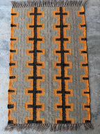 Modern Handmade Wool Jute Kilim Area Rug, Southwestern Geometric Flatweave Carpet, Boho Handmade Dhurrie, Custom Size Available