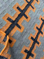 Modern Handmade Wool Jute Kilim Area Rug, Southwestern Geometric Flatweave Carpet, Boho Handmade Dhurrie, Custom Size Available