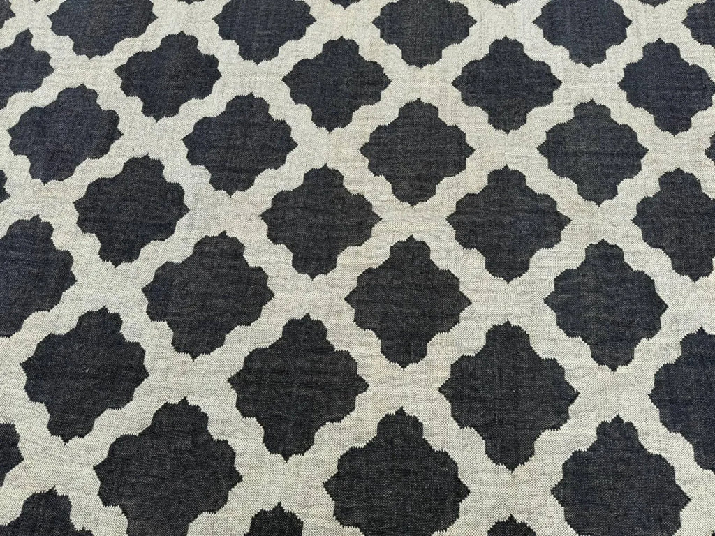 Minimalist Black Ivory Wool Jute Kilim Rug, Handmade Flatweave Area Rug, Scandinavian Farmhouse Carpet, Reversible Natural Fiber Rug