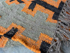 Modern Handmade Wool Jute Kilim Area Rug, Southwestern Geometric Flatweave Carpet, Boho Handmade Dhurrie, Custom Size Available