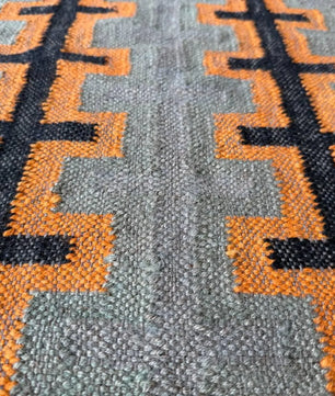 Modern Handmade Wool Jute Kilim Area Rug, Southwestern Geometric Flatweave Carpet, Boho Handmade Dhurrie, Custom Size Available