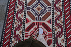 Handmade Navajo Style Wool Jute Kilim Rug – Reversible Tribal Area Carpet