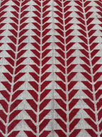 Handmade Red Geometric Wool Jute Kilim Area Rug with Tassels | Flatweave Tribal Rug for Living Room, Bedroom & Home Decor