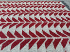 Handmade Red Geometric Wool Jute Kilim Area Rug with Tassels | Flatweave Tribal Rug for Living Room, Bedroom & Home Decor