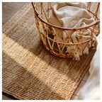 Natural Jute Area Rug – Handmade Flatweave Woven Rug for Living Room, Bedroom, Dining Room, Entryway & Farmhouse Home Decor