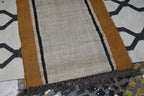 Maroon Volkskuns Kilim Tapytloper – Artisanaal-geweefde Wol Jute Mat, Volgens Maat Gemaak