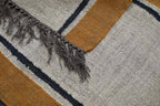 Maroon Volkskuns Kilim Tapytloper – Artisanaal-geweefde Wol Jute Mat, Volgens Maat Gemaak