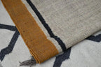 Maroon Volkskuns Kilim Tapytloper – Artisanaal-geweefde Wol Jute Mat, Volgens Maat Gemaak