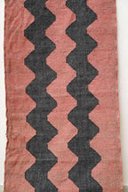 Handmade Wool & Jute Kilim Runner – Rust & Black Zigzag